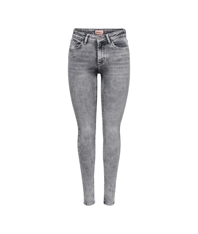 Pantalon Only blush MidTai918 Light Grey Denim...