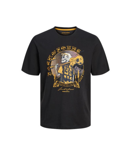 T-shirt Jack and Jones skull Rock Crew Noir Homme