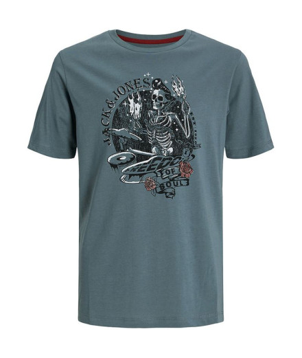 T-shirt Jack and Jones skull Rock Crew Bleu Enfant