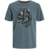 T-shirt Jack and Jones skull Rock Crew Bleu Enfant