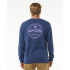 Sweat Rip Curl Homme Agrafeuse Crew Bleu