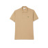 Polo Lacoste Chemise Col Bord-Cotes Beige
