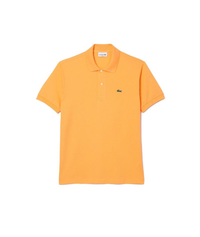 Polo Lacoste Chemise Col Bord-Cotes Orange