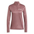 T-shirt Montagne adidas Femme by Terrex Multi Half Zip Longsleeve Garnet
