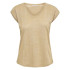 T-shirt Only argenté S/S V Lurex Or Couleur Femme