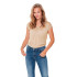 T-shirt Only argenté S/S V Lurex Or Couleur Femme