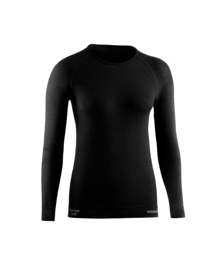 T-shirt de Trail Lurbel Merino Lite Long Sleeves Femme Noir