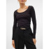 T-shirt Vero Moda maxi Myoft Uneck Noir Femme