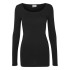 T-shirt Vero Moda maxi Myoft Long col en U Noir Femme