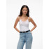 T-shirt Vero Moda inge Laceinglet Blanc brillant Femme