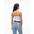 T-shirt Vero Moda inge Laceinglet Blanc brillant Femme