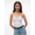 T-shirt Vero Moda inge Laceinglet Blanc brillant Femme