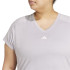 T-shirt adidas Femme Aeroready Train Essentials Minimal Branding Col V Gris