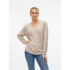 Vero Moda crewlefile V-Neck Birch Sweater Femme