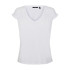 T-shirt Vero Moda fillis col V Blanc brillant Femme