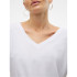 T-shirt Vero Moda fillis col V Blanc brillant Femme