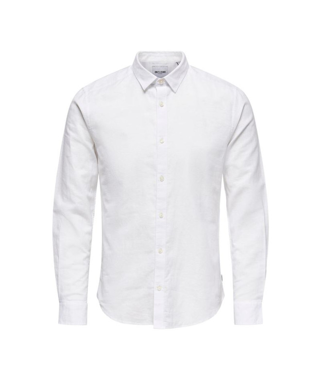 Chemise Only & Sons Onscaiden Solid Linen White...