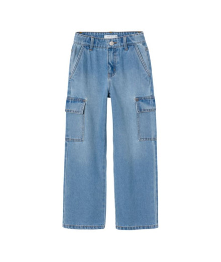 Jeans Name it frose Jean cargo large 6190-Bs Denim bleu...