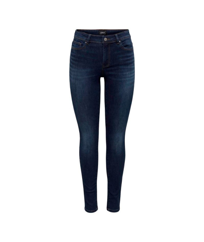 Pantalon Only Onlwauw Mid Bj581 Denim Bleu...