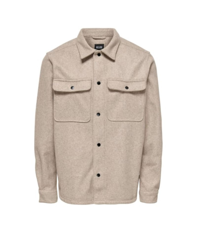 Chemise Only & Sons ash Ovr Woolen Look Pkt...