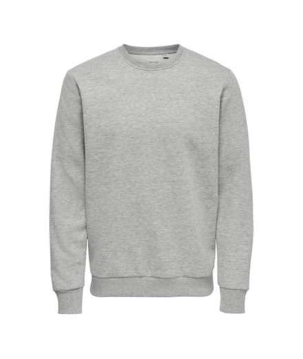 Sweat Only & Sons ceres Gris Clair Mélangé Homme