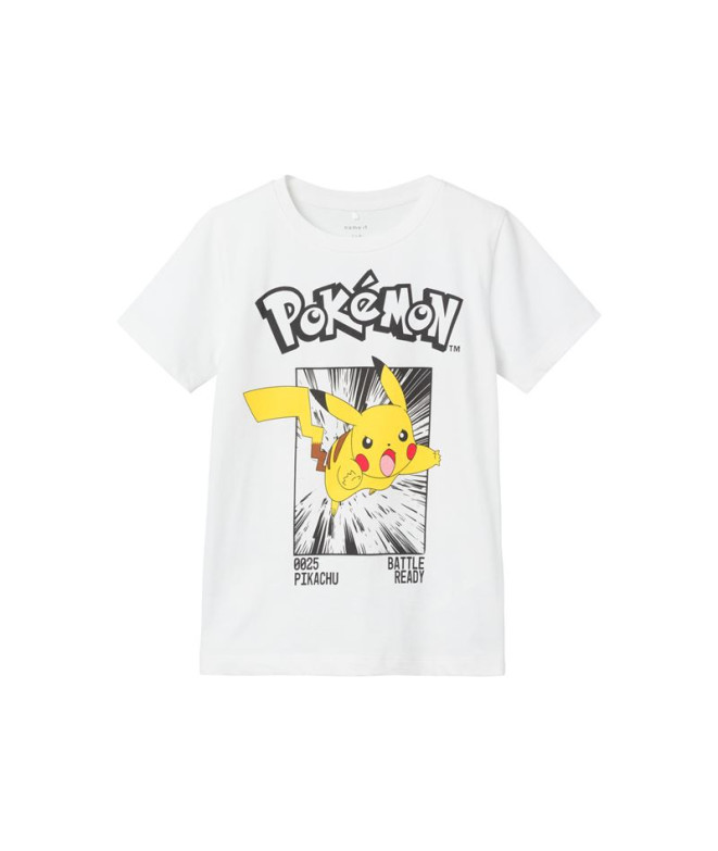T-shirt Enfant Nommez-le mnoisi Pokemon Blanc...
