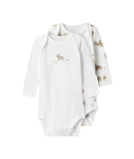 Body Name It 2PLa grenouillère Bright White des animaux...