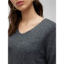 Vero Moda crewlefile V-Neck Medium Grey Melange Sweater Femme