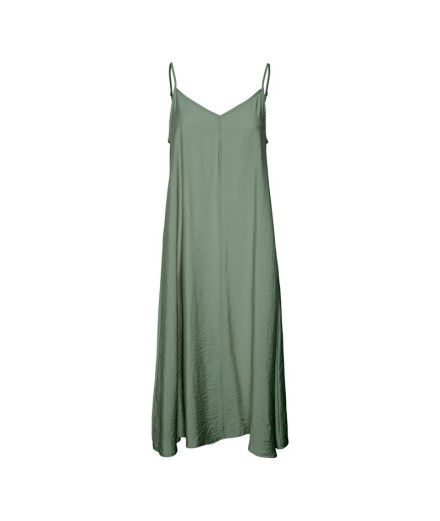 Robe Vero Moda Vmjosie Calf Singlet Hedge Green Femme