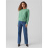Vero Moda doffy O-Neck Bright Green Sweater Femme