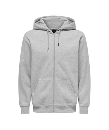 Veste Only & Sons ceres Zip Thr. ie Light Grey Melange Homme