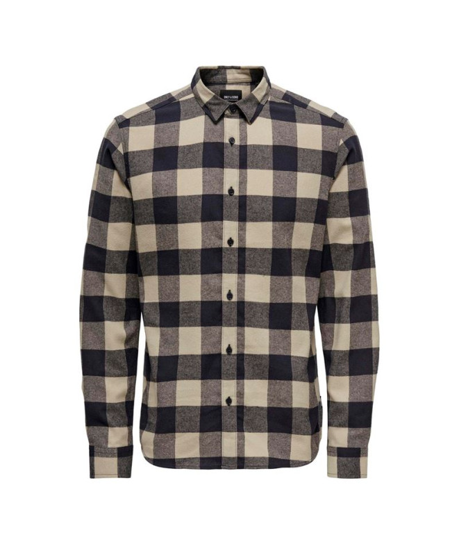 Chemise Only & Sons gudmund ed Dark Navy Homme