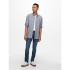 Chemise Only & Sons caidenSolid Linen Dress Blues Homme