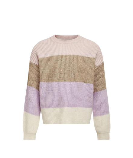 Jersey Only Kogsandy Stripe Sepia Rose Femme