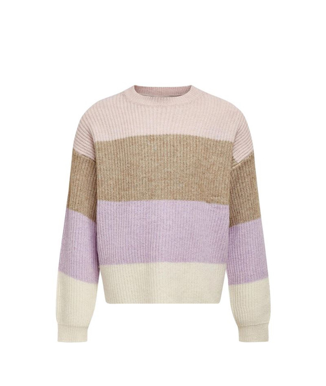 Jersey Only Kogsandy Stripe Sepia Rose Femme