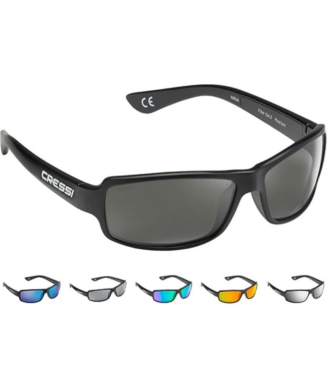 Lunettes Cressi Ninja Flottantes Noires Brillantes