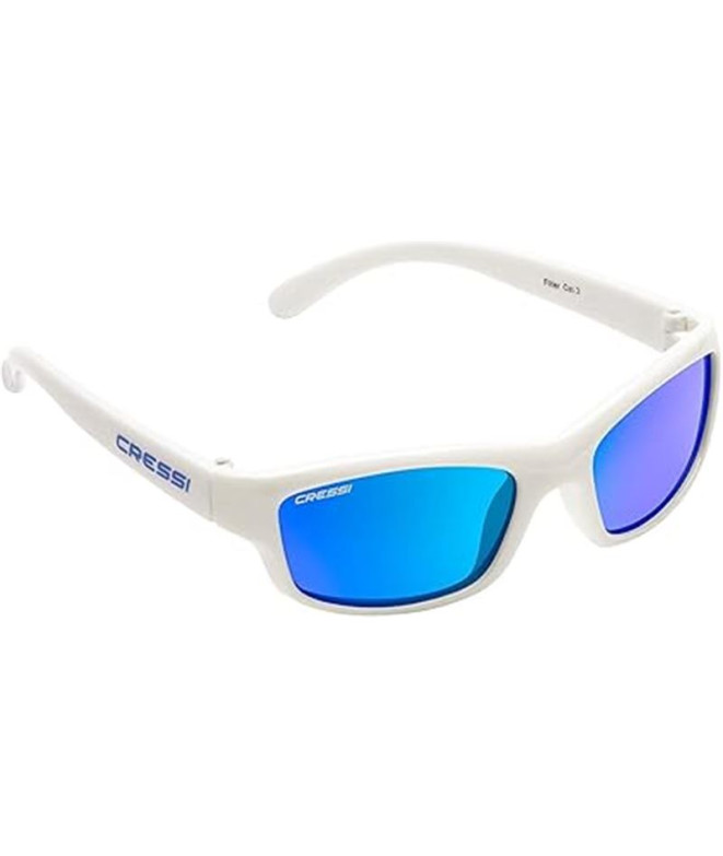 Lunettes Cressi Yogi blanc-miroir bleu