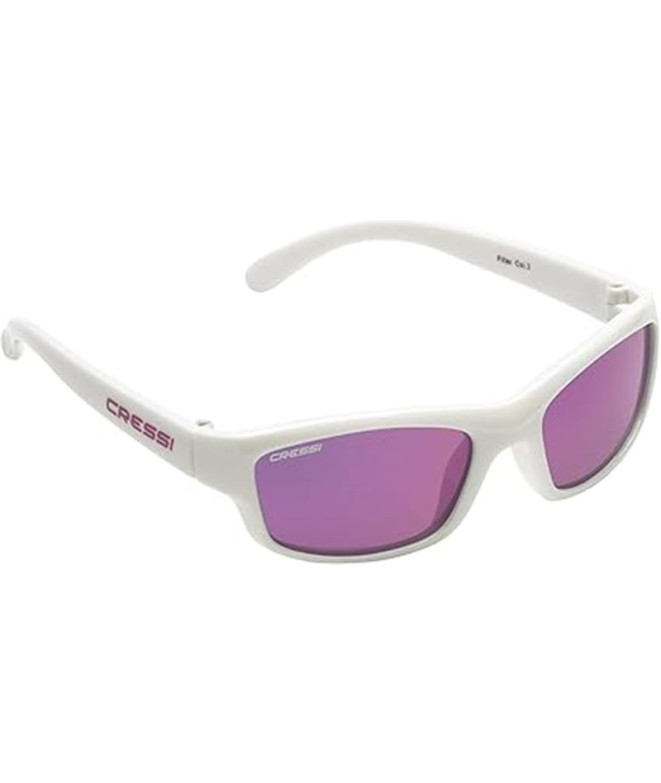 Lunettes Cressi Yogi blanc-miroir rose