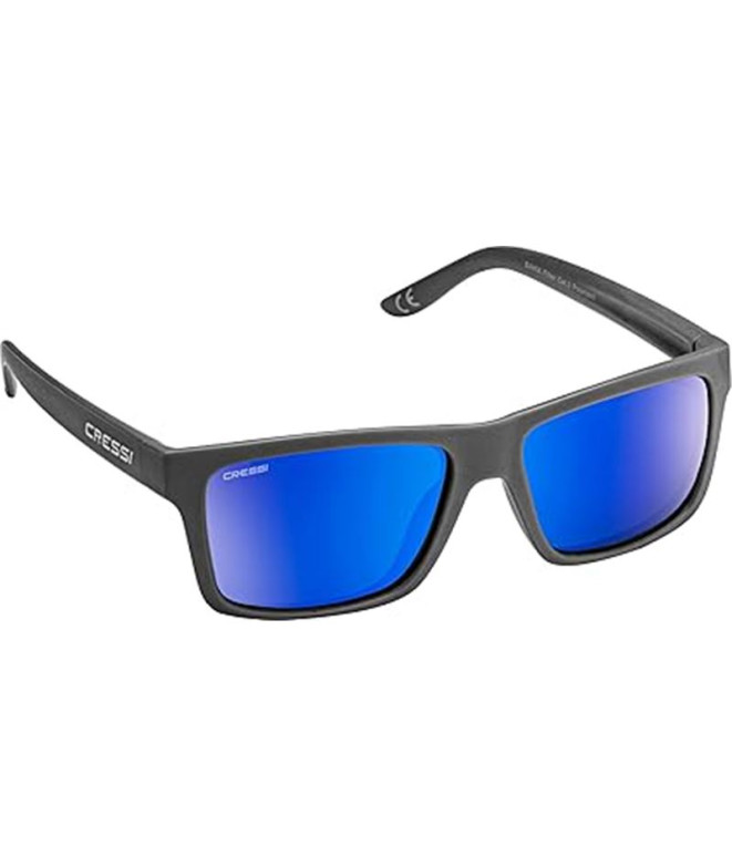 Lunettes Cressi Bahia carbone-verre bleu miroir