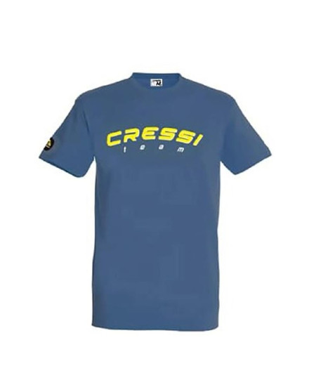 T-shirt Cressi Équipe Homme Bleu Denim-Jaune