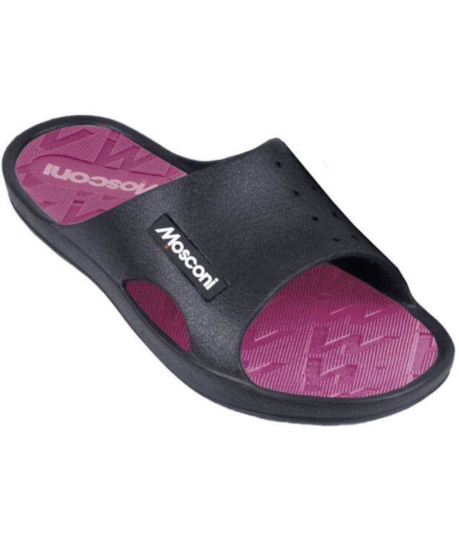 natation Mosconi Femme Tongs Pool Black-Fuxia
