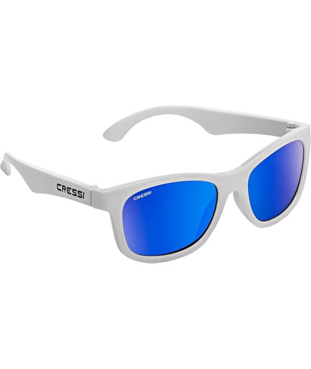 Lunettes Cressi Kiddo blanc-verre bleu miroir