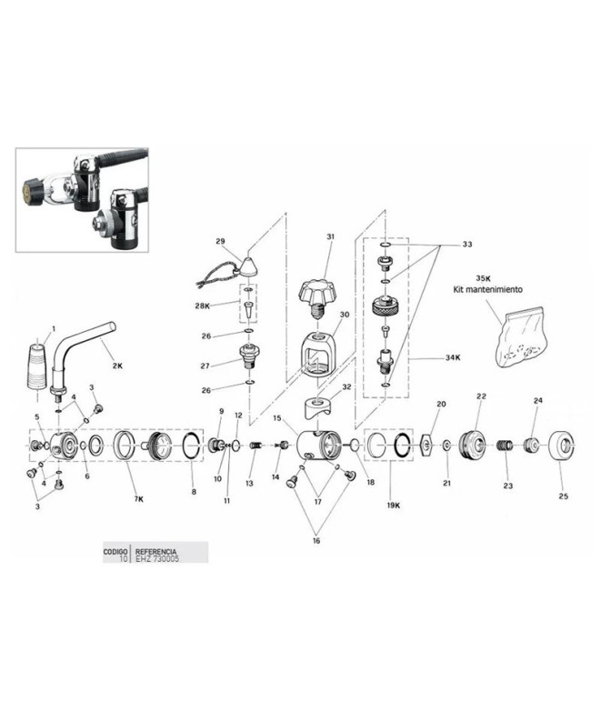 Roue-Guide Teflon Vanne Dm Cressi