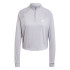 Sweat adidas Femme Train Essentials Minimal Branding 1/4 Zip Cover Up Grey