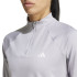 Sweat adidas Femme Train Essentials Minimal Branding 1/4 Zip Cover Up Grey