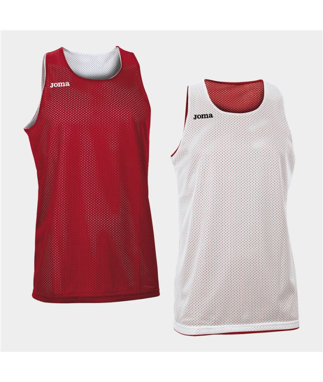 T-shirt Joma Roue Réversible rouge-blanc Homme