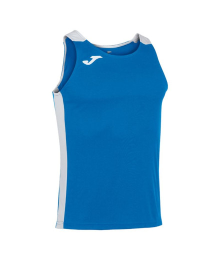 T-shirt Running Homme De Record II Royal White