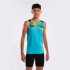 T-shirt Running Joma HommeEnfant de Elite X sans manches / Turquoise Fluor Noir
