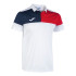 Polo Joma HommeEnfant Manches courtes Crew V / Blanc Marine Rouge
