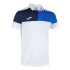 Polo Joma HommeEnfant Manches courtes Crew V / Blanc Royal Navy